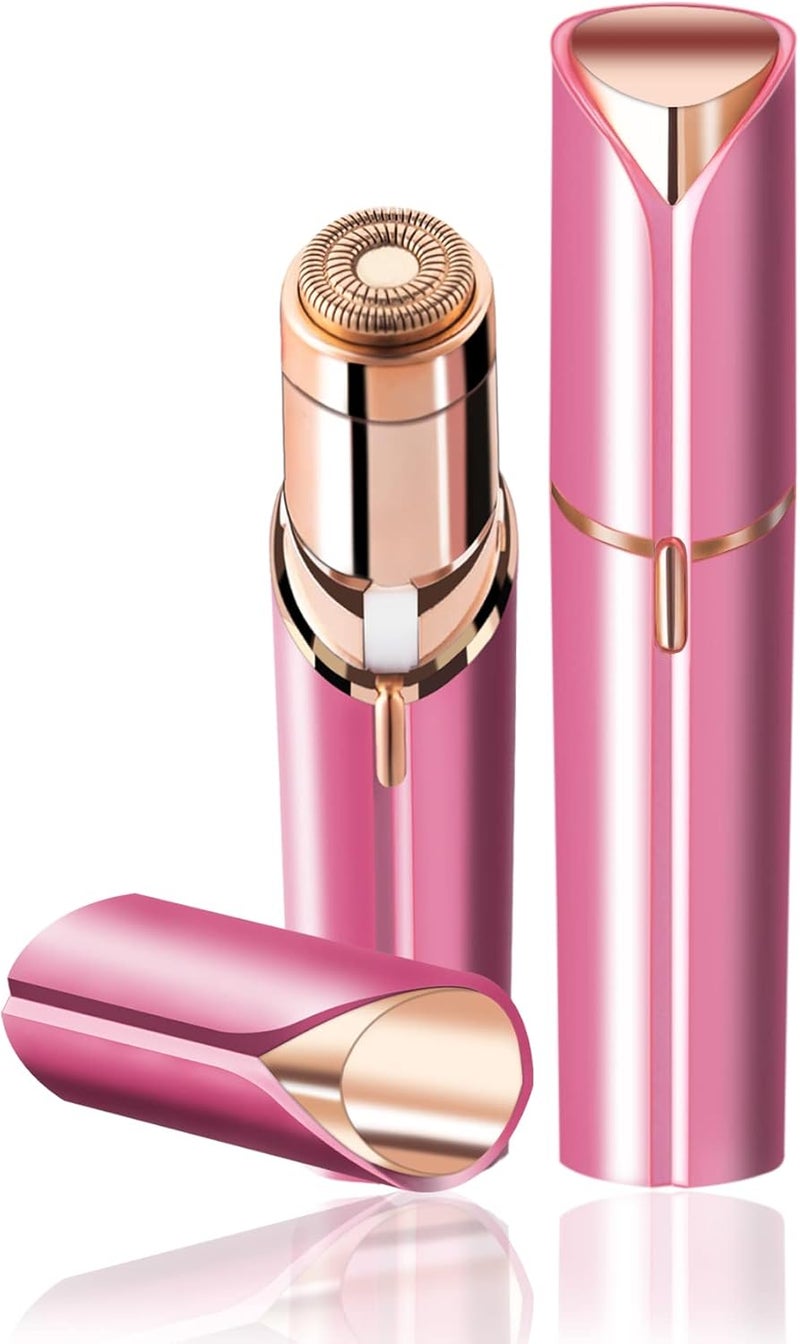 claities Facial Hair Remover for Women- as Seen on TV Painless Face Shaver -Mini Hair Remover, Electric Razor Shaver Portable Bikini Epilator for Lips, Chin, Armpit, Peach Fuzz, Fingers, Neck, Cheek (Rose red) - Image 1